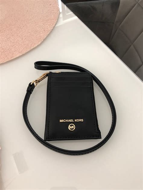 michael kors id lanyard|michael kors badge lanyard.